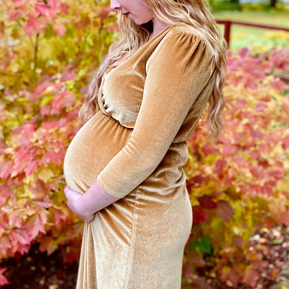 Baltic Born Sofia Gold Velvet Dress - Picture 4 of 4